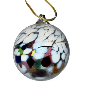 Handcrafted Artglass Handblown Colorful Ornament